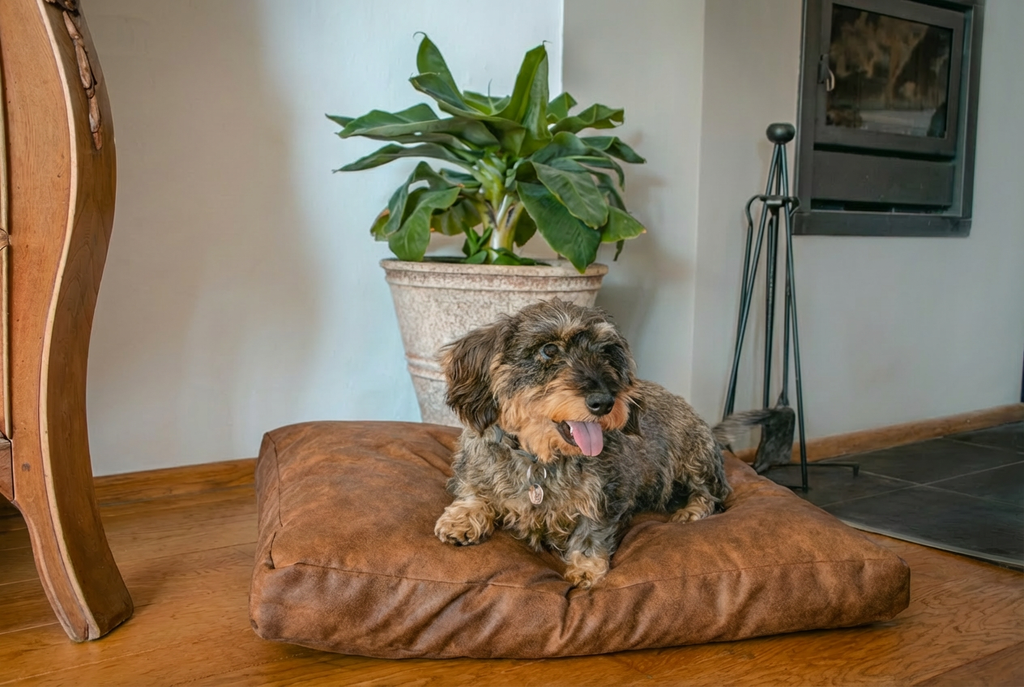 Let's Sleep Plush Pillow Hondenkussen Cognac